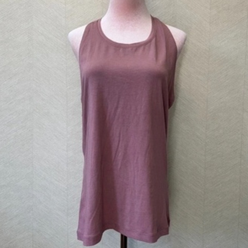 Sleeveless Round-Neck Tank Top - Dusty Rose